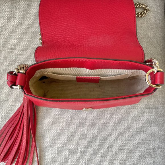 Gucci Soho Red Crossbody Bag with Chain - Picture 5 of 6